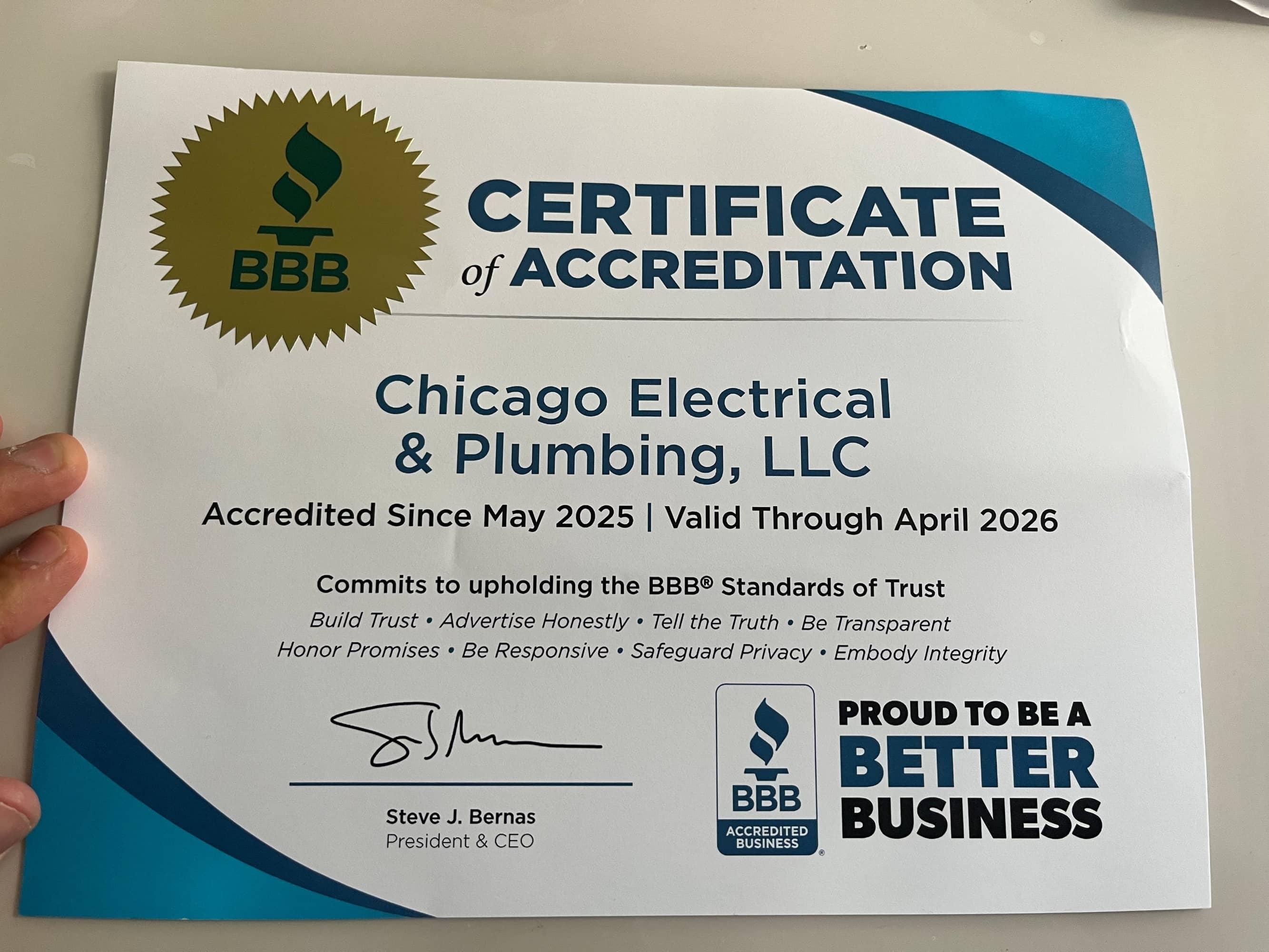 bbb certificate