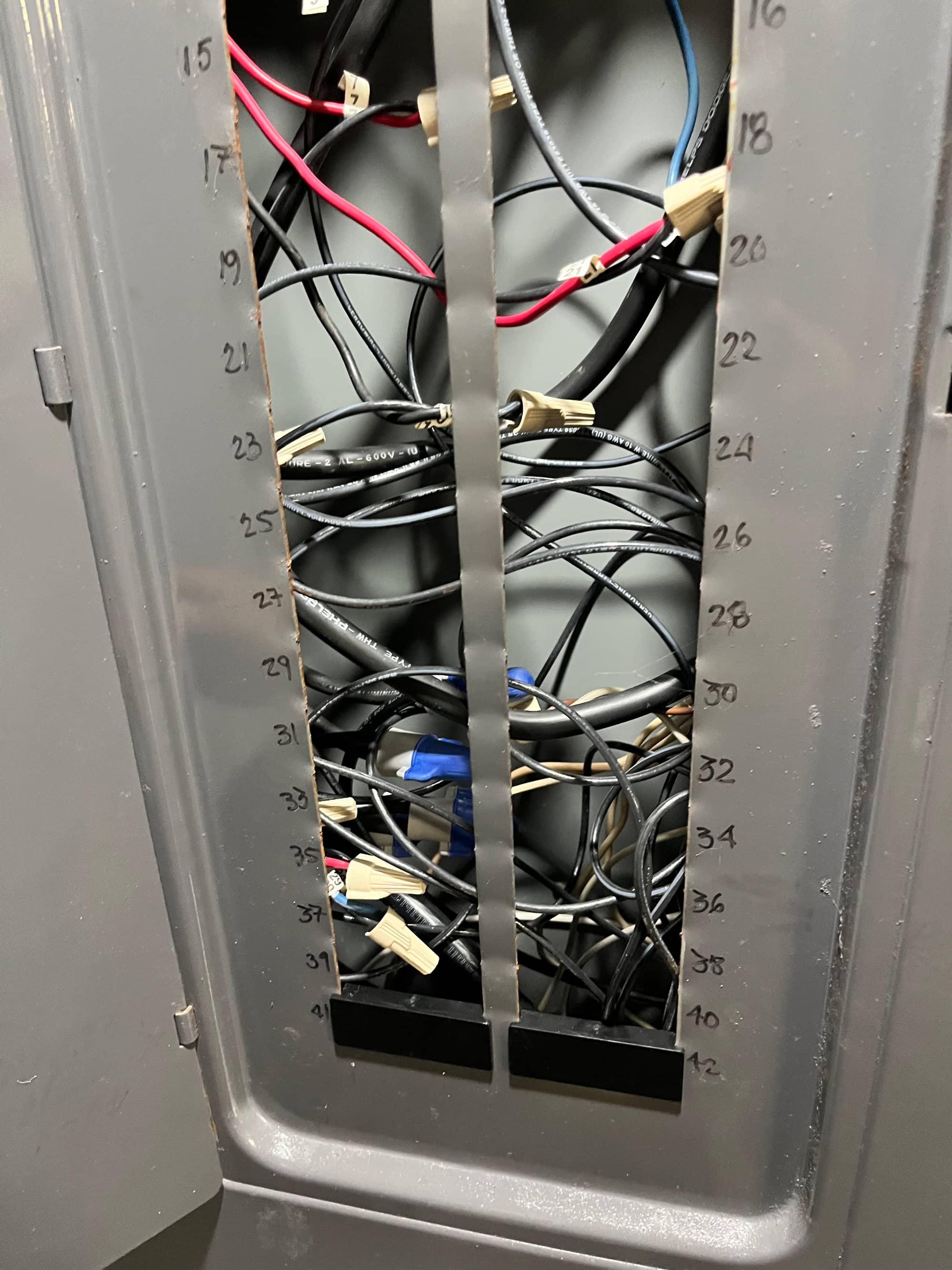 electrical wires connected