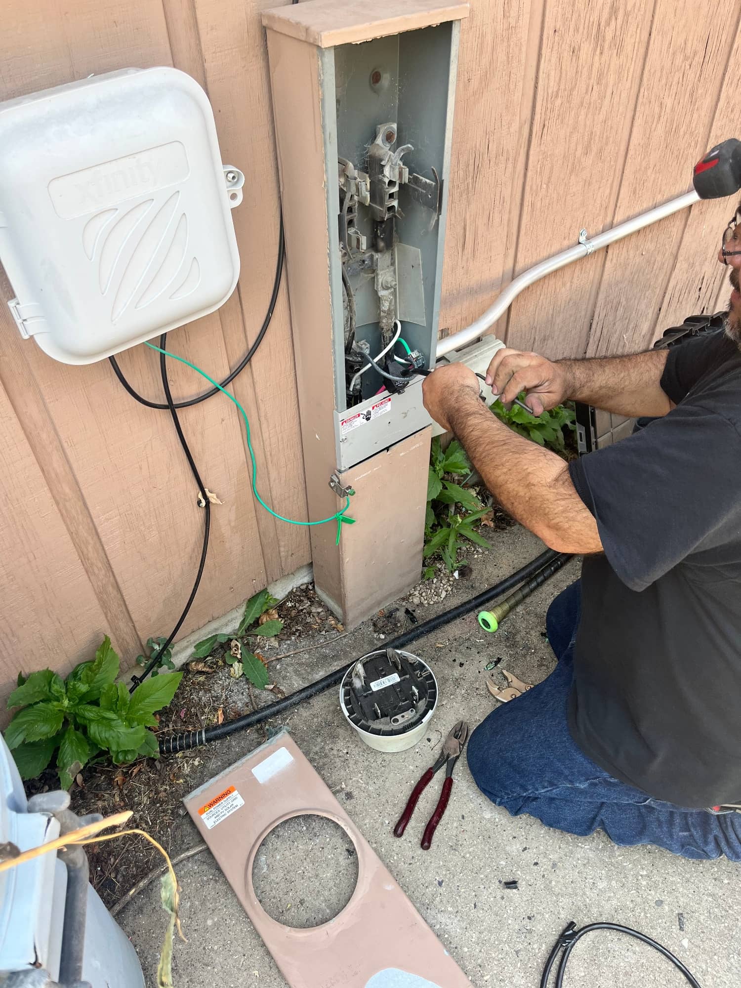working on electrical system