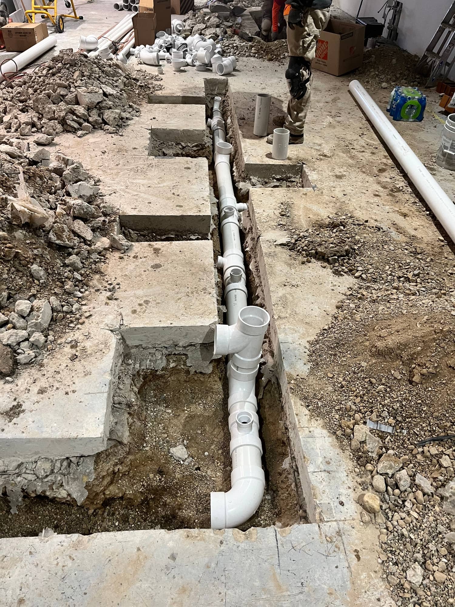 replacing large plumbing pipe